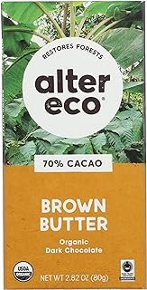 Alter Eco CHOCOLATE BAR DARK BROWN BUTTER, 2.82OZ, 12PACK