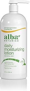 Alba Botanica Daily Moisturizing Lotion, Sensitive Skin, Fragrance Free, 32 Oz (Packaging May Vary)