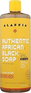 Alaffia Citrus Ginger Authentic African Black Soap, 32 Fluid Ounce - 1 each.