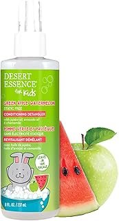 Desert Essence Kids Conditioing Detangler Spray 8.0 fl oz - Vegan, Gluten-Free. Cruelty-Free - Leaves hair smooth, shiny and easy to comb through - Gentle Formula