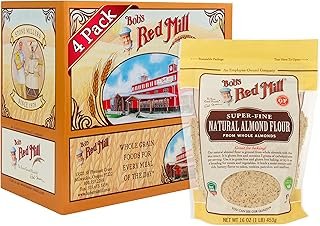 Bob's Red Mill Natural Almond Flour, 16oz (Pack of 4) - Non GMO, Vegan, Paleo Friendly, Keto Friendly, Kosher