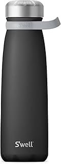 S'well Stainless Steel Traveler With Handle, 40oz, Onyx, Triple Layered Vacuum Insulated Containers Keeps Drinks Cold for 60 Hours and Hot for 20, BPA Free, Easy Carrying On the Go