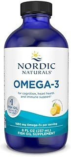 Nordic Naturals Omega-3, Lemon Flavor - 8 oz - 1560 mg Omega-3 - Fish Oil - EPA & DHA - Immune Support, Brain & Heart Health, Optimal Wellness - Non-GMO - 48 Servings