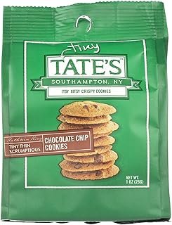 Tate's Bake Shop Tiny Tate's Bite Size Chocolate Chip Cookies (Each bag contains 10 -12 bite size cookies, Twelve bags per case) (12 1oz Bags)
