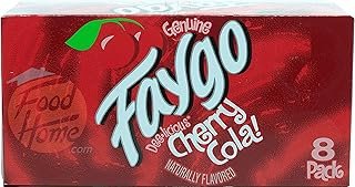 Faygo Cherry Cola! flavor soda pop. 8-pack 12-fl. oz. cans in box (6)