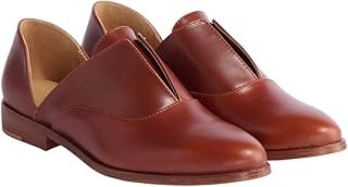 Nisolo Women's D'Orsay Pointed Toe Flat Shoes Brandy