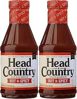 Head Country Bar-B-Q Sauce, Hot & Spicy Flavor, 20oz (pack of 2)