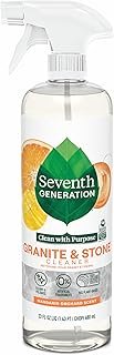 Seventh Generation Granite & Stone Cleaner, Mandarin Orchard Scent, Streak-Free Clean, 23 Fl Oz