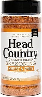Head Country Bar-B-Q Championship Seasoning, Sweet & Spicy | Gluten Free, MSG Free Barbecue Seasoning With No Allergens | Sweet, Smoky Dry Rub Great On BBQ Chicken, Pork & Ribs | 10 Ounce, Pack of 1