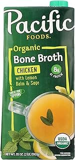 Pacific Foods Organic Lemon Balm & Sage Chicken Bone Broth, 32 Oz