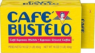 Café Bustelo Espresso Dark Roast Ground Coffee Brick, 16 Ounces