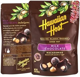 Hawaiian Host Paradise Collection - Milk Chocolate Macadamia Nuts - 8 Oz Gift Box