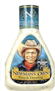 Newman's Own Salad Dressing, Ranch, 16-Ounce Bottles (Pack of 6)