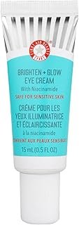 First Aid Beauty Brighten + Glow Eye Cream with Niacinamide, Gives Skin an Instant Glow and Hydrates to Gradually Brighten & Help Reduce Appearance of Dark Circles, Safe for Sensitive Skin, 0.5 oz
