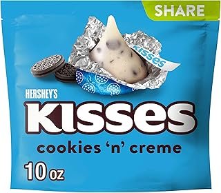 HERSHEY'S KISSES Cookies 'n' Creme Candy Share Pack, 10 oz