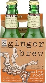 Maine Root Ginger Brew Soda, 12 Fl Ounce, Pack of 6, 12 Fluid Ounce