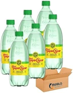 Marlo Goods - Topo Chico Twist Of Lime 20oz 6pk Bottles, Refreshing Mineral Water with Lime Flavor Great For Any Occasion