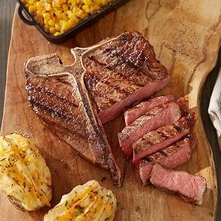 Premium Porterhouse Steak, 6 count, 22 oz each, Tender and Juicy, Aged up to 28 Days. Restaurant-Quality Steaks with Hearty bone-in flavor and Cooking Instructions from Kansas City Steak Company