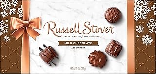 Russell Stover Christmas Milk Chocolate Candy Assortment Gift Box, 9.4 oz.