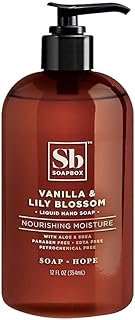 Soapbox Vanilla & Lily Blossom Liquid Hand Soap to Nourish & Add Moisture to Skin, Packed With Shea Butter to Lock-In Moisture - 1 x 340g