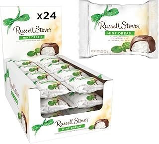 Russell Stover Milk Chocolate Mint Dream, 1.125 oz - Pack of 24 - Mint Chocolate Candy