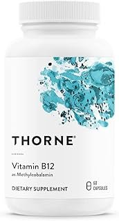 THORNE Vitamin B12 - as Methylcobalamin - Supports Heart & Nerve Health, Blood Cell Function, Healthy Sleep & Methylation* - Gluten, Dairy & Soy-Free - 60 Capsules