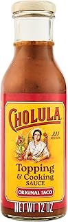 Cholula Topping & Cooking Sauce, Original Taco, Medium Heat, For Tacos, Quesadillas, Carnitas, Eggs, Dips and More, 12 fl oz