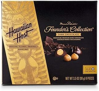 Hawaiian Host CHOCOLATES Dark Chocolate Macadamia Nuts, 3.5-Ounce Boxes (Pack of 4)
