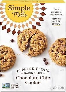 Simple Mills Almond Flour Baking Mix, Chocolate Chip Cookie Dough Mix - Gluten Free, Plant Based, 9.4 Ounce (Pack of 1)