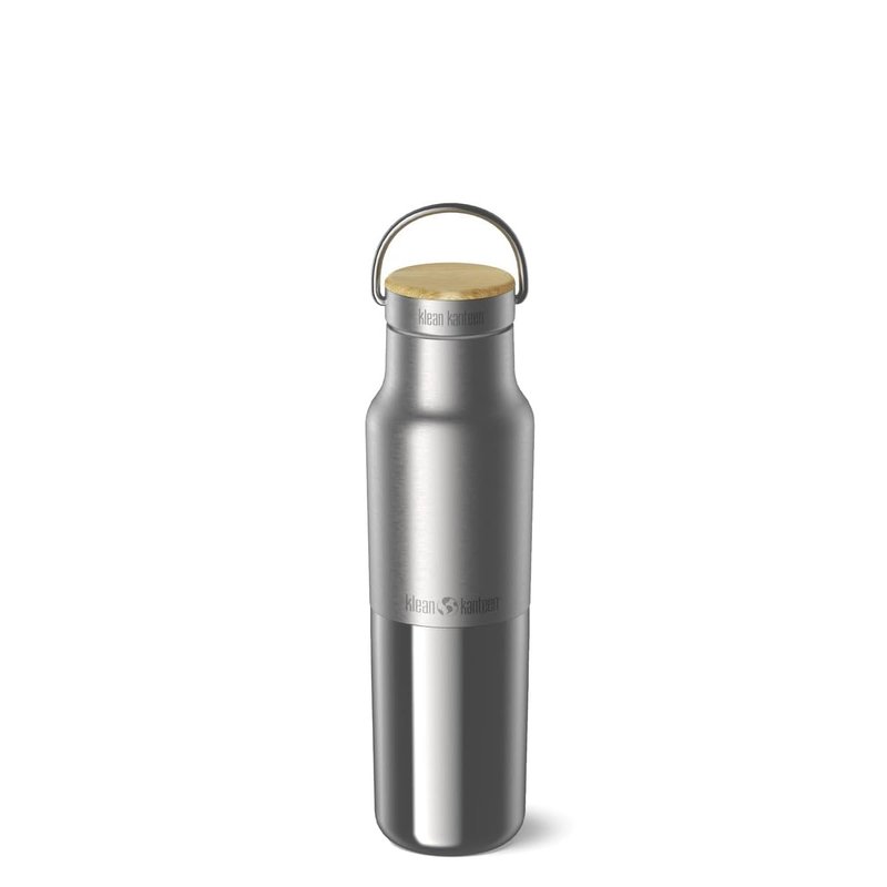 Klean Kanteen Rise Reflect Insulated Water Bottle - Reusable Water Bottle for Quick Hydration - Vacuum Insulation - Dishwasher-Safe - Bamboo Cap - Stainless Steel - 12 oz