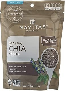 Navitas Organics Chia Seeds, 8 oz. Bag, 19 Servings — Organic, Non-GMO, Gluten-Free