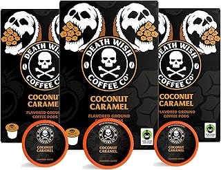 Death Wish Coffee Coconut Caramel Coffee Pods (30 Count)