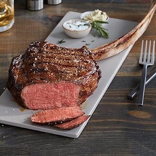 Kansas City Steak Company Gourmet Tomahawk Ribeye Steaks - 2 Massive 34 oz Cuts - Long Bone-In, Vacuum Sealed, Aged upto 28 Days for Ultimate Flavor