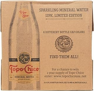 Topo Chico Mineral Water (Glass), 12-Ounce (Pack of 12)