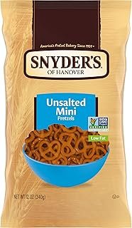 Snyder's of Hanover Unsalted Mini Pretzels, 12 Oz Bag