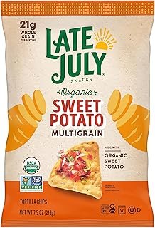 Late July Snacks Organic Multigrain Sweet Potato Tortilla Chips, 7.5 Oz