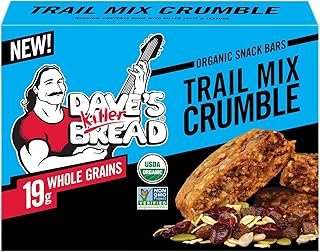 Dave's Killer Bread Trail Mix Crumble Organic Snack Bars, 4 Individually Wrapped Snack Bars (Pack of 1)
