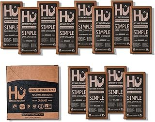 Hu Chocolate Bars | 12 Pack Simple Chocolate | Natural Organic Vegan, Gluten Free, Paleo, Non GMO, Fair Trade Dark Chocolate | 2.1oz Each