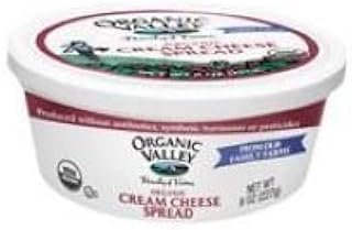 Organic Valley Organic Pasteurized Cream Cheese Tub, 8 Ounce