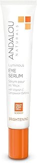 Andalou Naturals Luminous Eye Serum, Illuminating Eye Cream for Dark Circles and Puffiness, Vitamin C, Caffeine & Goji Glycopeptides for a Rejuvenated, Refreshed, Tighter Appearance, 0.6 Ounce