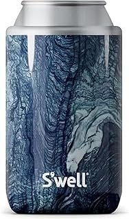 S'well Stainless Steel Slim Drink Chiller, Fits Slim 12oz Cans and Bottles, Azurite, Triple Layered Vacuum Insulated Container Keeps Drinks Cold for Up To 6 Hours, BPA Free