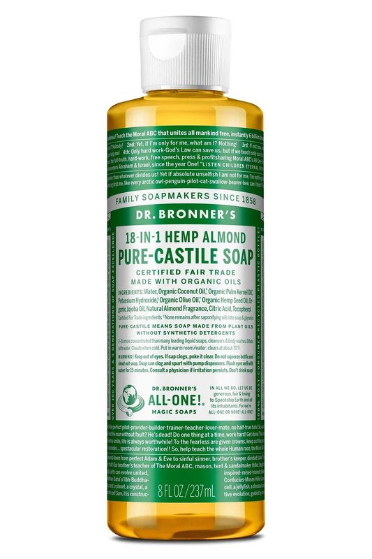 Dr. Bronner's CASTILE LIQ SP,OG3,ALMOND 8 Fl Oz EA 1