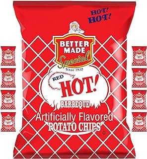 Better Made Special Potato Chips (8) x Bags 2.75oz Each (Pack of 8) (RED HOT BBQ)