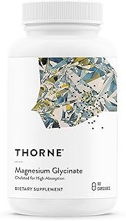 THORNE Magnesium Glycinate - Support Restful Sleep, Muscle Relaxation, Heart Health, and Metabolism* - Chelated Magnesium Capsules - 90 Servings