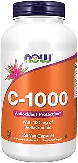 NOW Foods Supplements, Vitamin C-1,000 with 100 mg of Bioflavonoids, Antioxidant Protection*, 250 Veg Capsules
