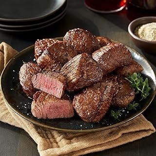 Premium Super Trimmed™ Tenderloin Filet Mignon steak Medallions 16 count, 2 oz, Aged up to 28 Days. Tender and Juicy Restaurant-Quality and Cooking Instructions from Kansas City Steak Company