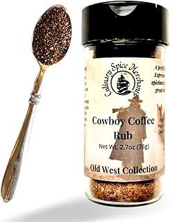 Cowboy Coffee Rub from Culinary Spice Merchants | A Robust Seasoning with Cayenne Pepper for Steaks, Chicken, Ribs