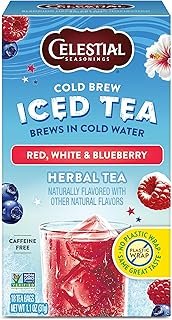 Celestial Seasonings Cold Brew Red, White & Blueberry Iced Tea Bags 18 tea bags