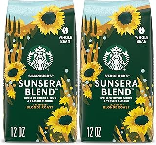 Starbucks Whole Bean Coffee, Sunsera Blend, 100% Arabica, 2 Bags, 24 Oz (1.5 lb) Total