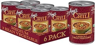 Amy's Kitchen Organic 3 Bean Vegetable Chili 6 Pack